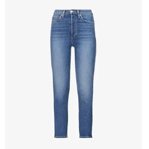 RE/DONE 90s High Rise Ankle Jeans Cadet Indigo 29 - Picture 2 of 14